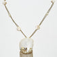 Rajwada Off White And Golden Alloy Pearl And Stone Jewellery Set For Women