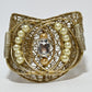 Rajwada Golden Alloy Pearl And Stone Cuff Bracelet For Women
