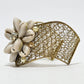 Rajwada Golden Alloy Pearl And Stone Cuff Bracelet For Women