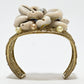 Rajwada Golden Alloy Pearl And Stone Cuff Bracelet For Women