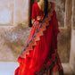 Rajwada Women Designer Red Semi Stitched Lehenga With  Unstitched Blouse