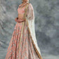 Rajwada Women Designer Pink Semi Stitched Lehenga With  Unstitched Blouse