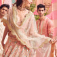 Rajwada Women Designer Pink Semi Stitched Lehenga With  Unstitched Blouse
