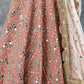 Rajwada Women Designer Pink Semi Stitched Lehenga With  Unstitched Blouse