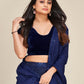 Rajwada - Blue Silk Blend Semi Stitched Lehenga Set