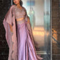 Rajwada Women Designer Lavender Georgette Semi Stitched Lehenga With Unstitched Blouse