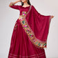 Rajwada Women Embroidery Pink Satin Silk Semi Stitched Lehenga With Unstitched Blouse