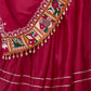 Rajwada Women Embroidery Pink Satin Silk Semi Stitched Lehenga With Unstitched Blouse