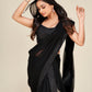 Rajwada Women Black Georgette Embellished Saree With Unstitched Blouse