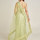Rajwada Women Sparkling Green Net Sequins Saree