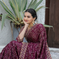 Rajwada Purple Georgette Saree with unstitched Blouse for Women