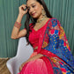 Rajwada Red Chinon Silk Embroidered Semi-Stitched Lehenga For Women