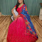 Rajwada Red Chinon Silk Embroidered Semi-Stitched Lehenga For Women