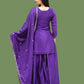 Rajwada Purple Chinon Embellished Stitched Kurta Set For Women