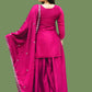 Rajwada Pink Chinon Embellished Stitched Kurta Set For Women