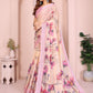 Rajwada Cream Cotton Printed Saree For Women