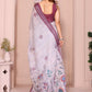 Rajwada Off White Cotton Printed Saree For Women