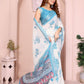 Rajwada Off White Cotton Printed Saree For Women