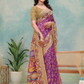 Rajwada Purple Cotton Printed Saree For Women