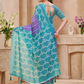Rajwada Blue And Purple Cotton Printed Saree For Women