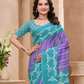 Rajwada Blue And Purple Cotton Printed Saree For Women