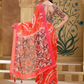 Rajwada Orange And Pink Cotton Printed Saree For Women