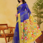 Rajwada Royal Blue Cotton Printed Saree For Women