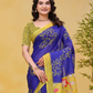 Rajwada Royal Blue Cotton Printed Saree For Women