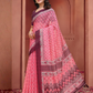Rajwada Rose Pink Cotton Printed Saree For Women