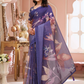 Rajwada Royal Blue Cotton Printed Saree For Women
