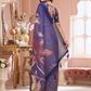 Rajwada Royal Blue Cotton Printed Saree For Women