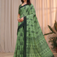 Rajwada Light Green Cotton Printed Saree For Women