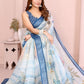 Rajwada Off White Cotton Printed Saree For Women