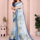 Rajwada Off White Cotton Printed Saree For Women