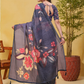 Rajwada Grey Cotton Printed Saree For Women
