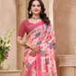 Rajwada Light Pink And Peach Cotton Printed Saree For Women