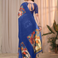 Rajwada Royal Blue Cotton Printed Saree For Women