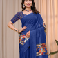 Rajwada Royal Blue Cotton Printed Saree For Women