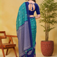 Rajwada Teal Green And Royal Blue Cotton Printed Saree For Women