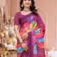 Rajwada Magenta Cotton Printed Saree For Women