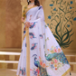 Rajwada White And Gold Cotton Printed Saree For Women