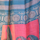 Rajwada Dusty Blue And Peach Cotton Printed Saree For Women