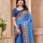 Rajwada Blue Cotton Printed Saree For Women