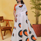 Rajwada White Cotton Printed Saree For Women