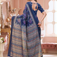 Rajwada Navy Blue Cotton Printed Saree For Women