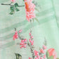 Rajwada Sea Green Cotton Printed Saree For Women