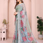Rajwada Green Cotton Printed Saree For Women