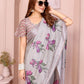 Rajwada Light grey Cotton Printed Saree For Women