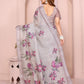 Rajwada Light grey Cotton Printed Saree For Women