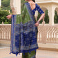 Rajwada Olive Green Cotton Blend Printed Saree For Women